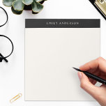Minimalist Black and Ivory Elegant Monogram Notepad<br><div class="desc">Create your own personalized notepad with elegant monogram name and minimalist black and ivory color design.</div>
