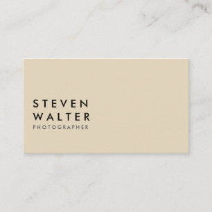Minimalist Black and Tan Business Card