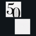 Minimalist Black and White 50th Birthday Invitatio Enclosure Card<br><div class="desc">Mark your milestone in style with our Black and White Minimalist 50th Birthday Invitation. With a sleek,  clean design,  this invitation captures the elegance of simplicity,  perfect for a sophisticated celebration. Celebrate your 50th year with a modern touch of timeless class.</div>