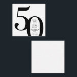Minimalist Black and White 50th Birthday Invitatio Enclosure Card<br><div class="desc">Mark your milestone in style with our Black and White Minimalist 50th Birthday Invitation. With a sleek,  clean design,  this invitation captures the elegance of simplicity,  perfect for a sophisticated celebration. Celebrate your 50th year with a modern touch of timeless class.</div>