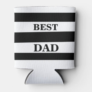 Minimalist - black and white - best dad can cooler