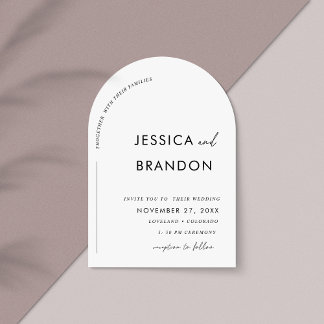 minimalist black and white calligraphy invitation
