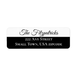 Minimalist Black and White Classy Custom Address