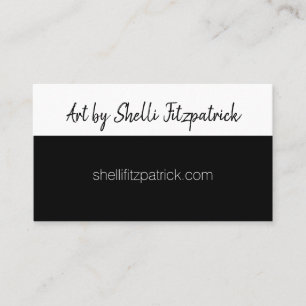 Minimalist Black and White Custom QR Code MV Business Card