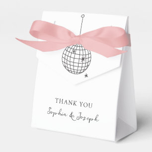 Minimalist Black and White Disco Ball Favour Box