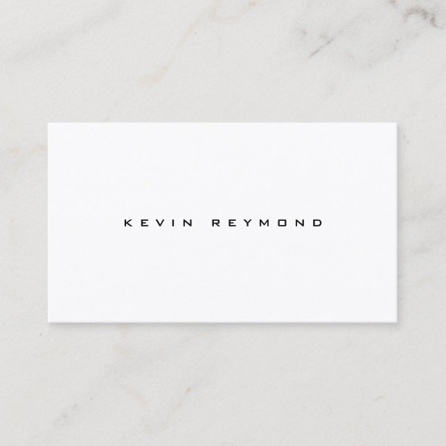 minimalist black and white elegant business card (Front)