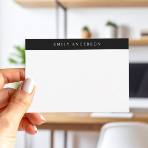 Minimalist Black and White Elegant Monogram Card