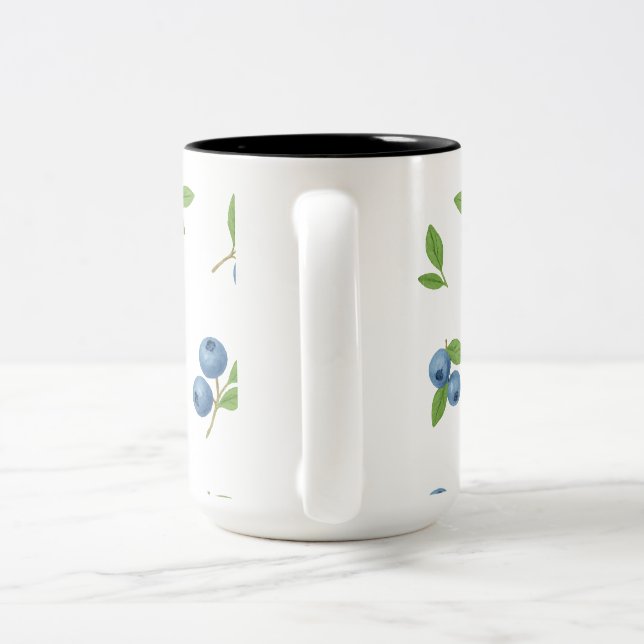 Minimalist Black and White Floral Line Art Mug (Handle)