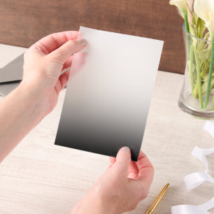 Minimalist Black and White Gradient Overlay Vellum Invitations
