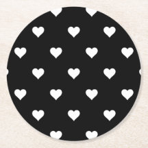 Minimalist Black and White Heart Pattern