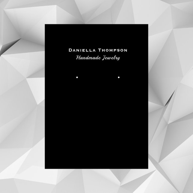 Minimalist Black And White Jewellery Earring Displ Business Card (Creator Uploaded)