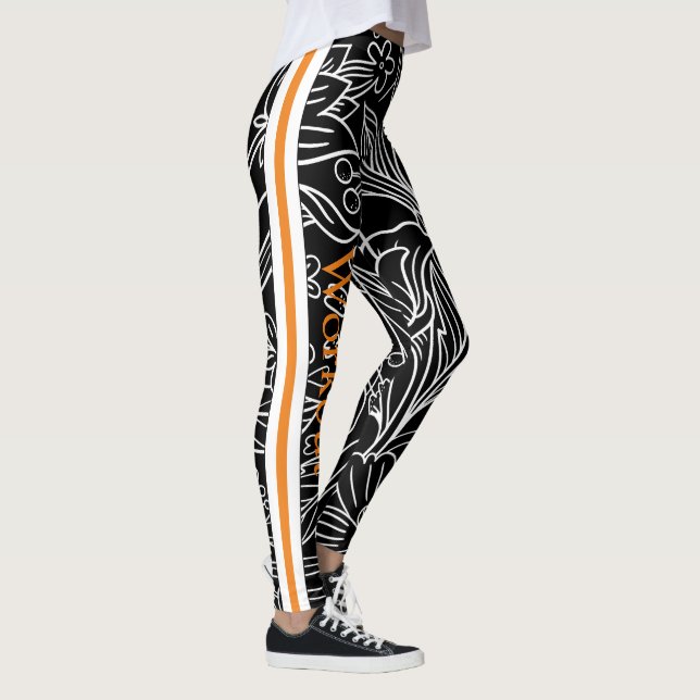 Minimalist black and white l Workout Leggings (Right)