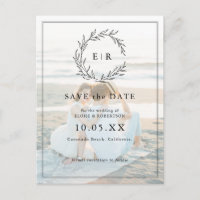 Minimalist Black and White Leaf Modern Wedding Pos