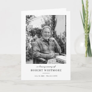 Minimalist Black and White Memorial Programme