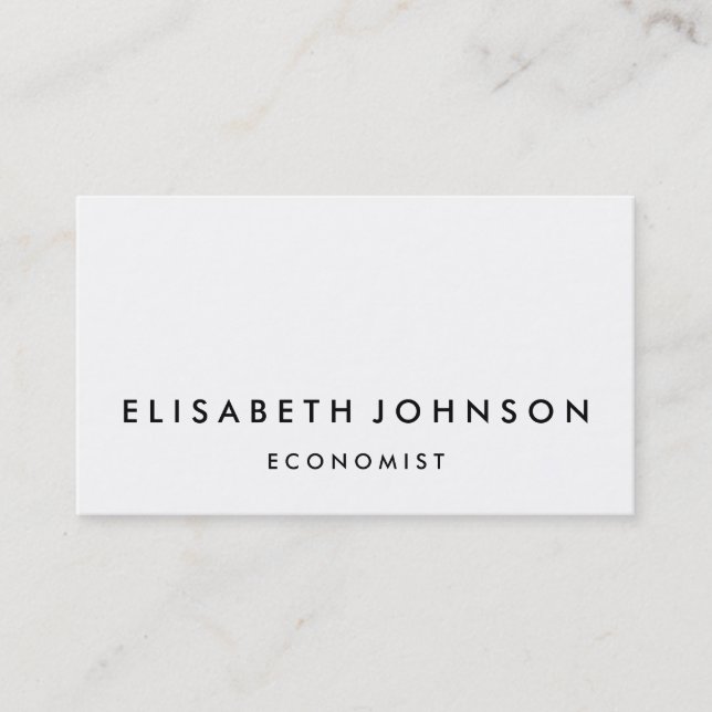 Minimalist black and white modern business card (Front)