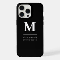 Minimalist Black and White Modern Custom Monogram