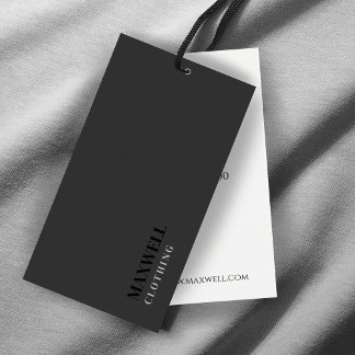 Minimalist Black and White Modern Hang Tags
