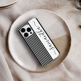 Minimalist Black and White Modern Mate Iphone Case