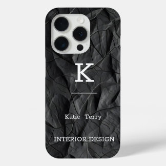 Minimalist Black and White Modern Monogram Case-Ma iPhone 15 Pro Case