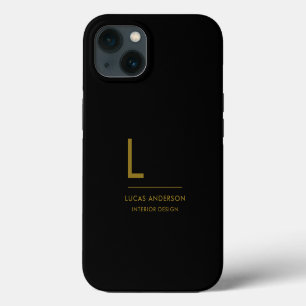 Minimalist Black and White Modern Monogram Case-Ma iPhone 13 Case