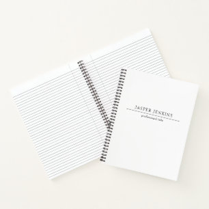 Minimalist Black and White Modern Notebook