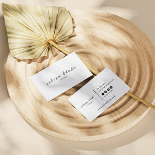 Minimalist Black and White   Modern Professional  Business Card