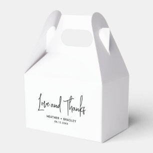 Minimalist Black and White Modern Wedding Favour Box