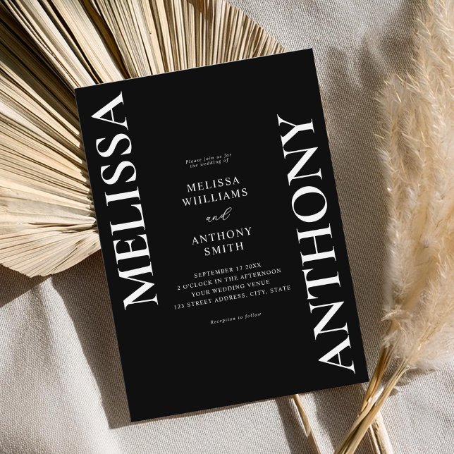 Minimalist Black and White Modern Wedding Invitation (Creator Uploaded)
