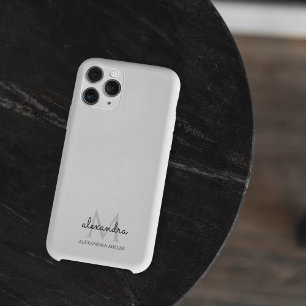 Minimalist Black and White Monogram Name Case-Mate iPhone 14 Pro Max Case