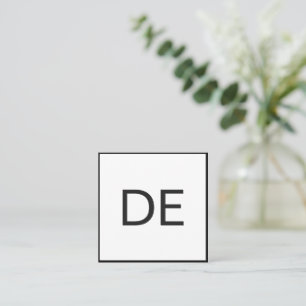 Minimalist Black and White Monogram Professional C Square Business Card