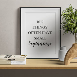 Minimalist Black and White Motivational Poster