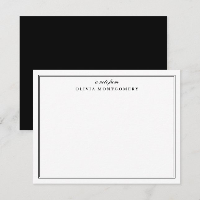 Minimalist Black and White Name Personal Card (Front/Back)