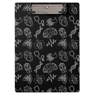 Minimalist Black and White Pattern Medical Icons  Clipboard