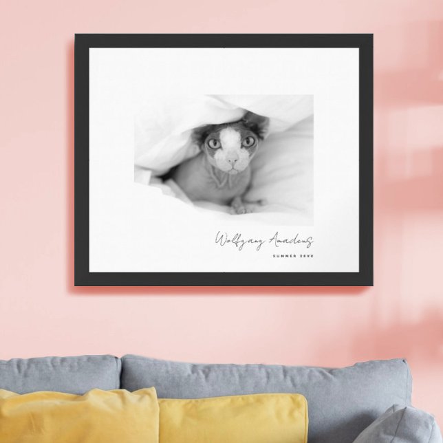 Minimalist Black and White Photo Caption Poster (Creator Uploaded)