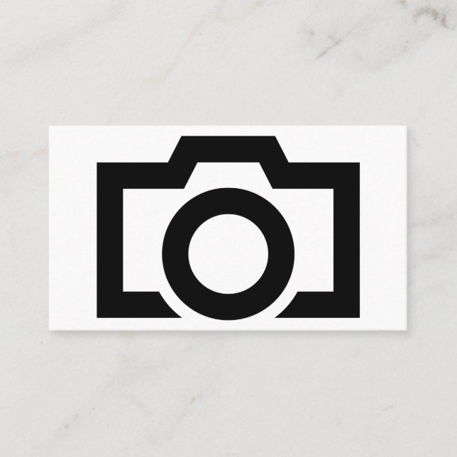 Minimalist Black and White Photography Business Card (Front)