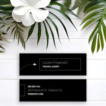 Minimalist Black and White Plane Travel Agent