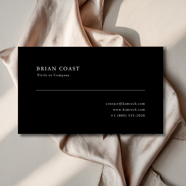 Minimalist Black and White Professional Business Card (Creator Uploaded)
