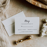 Minimalist Black and White RSVP