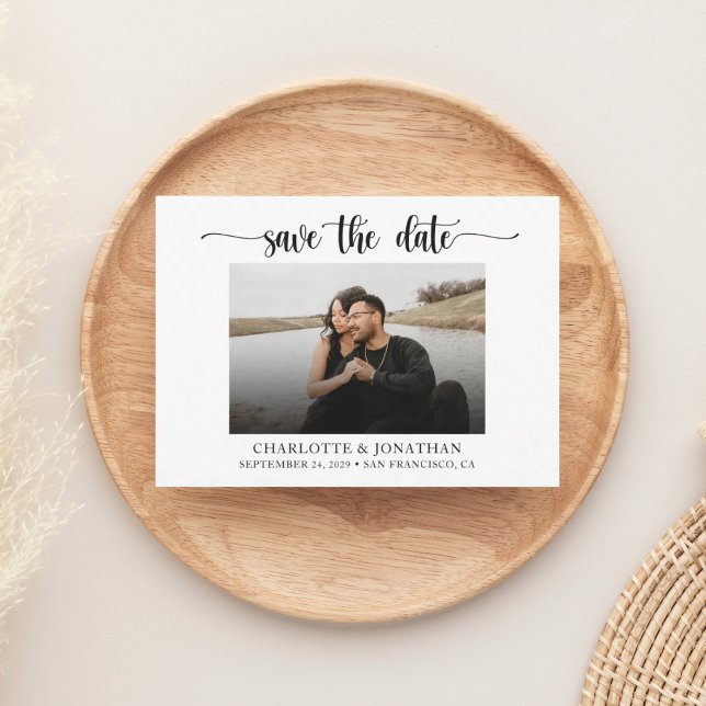 Minimalist Black and White Save The Date Card (Creator Uploaded)