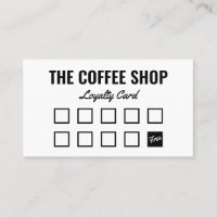 Minimalist black and white simple bold coffee shop