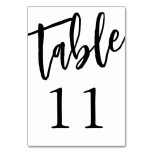 Minimalist Black and White Table 11 Table Number 