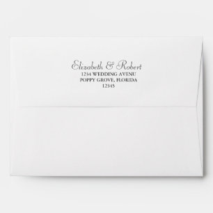 Minimalist Black and White Wedding Envelope