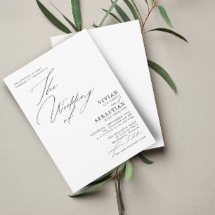 Minimalist Black and White Wedding Invitation