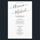 Minimalist Black and White Wedding Names Script Pr<br><div class="desc">Celebrate your wedding with our Minimalist Black and White Wedding Names Script Program. This easy-to-use and editable template allow you to personalise and customise every detail, making it truly your own. The design features modern script fonts for the names of the bride and groom, adding a touch of elegance and...</div>