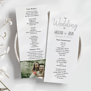 Minimalist Black and White Wedding Programme