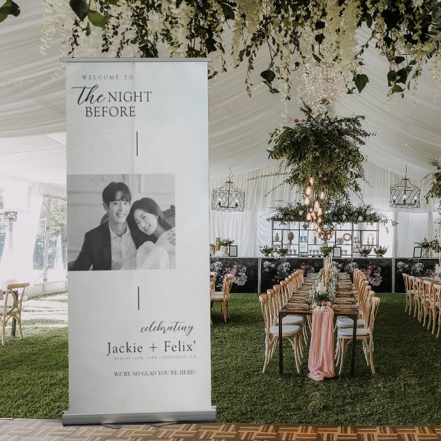 Minimalist Black and White Wedding Retractable Banner (Creator Uploaded)