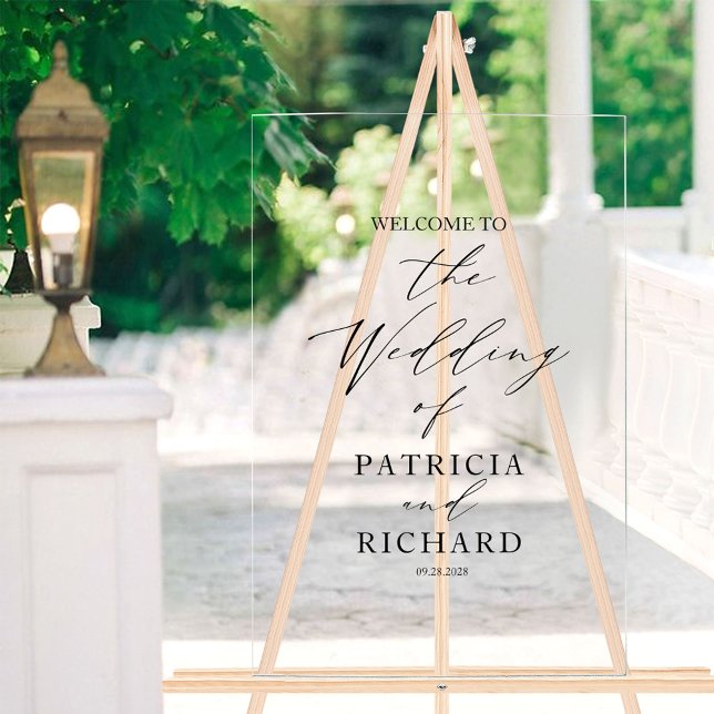 Minimalist Black And White Wedding Welcome Sign (Creator Uploaded)