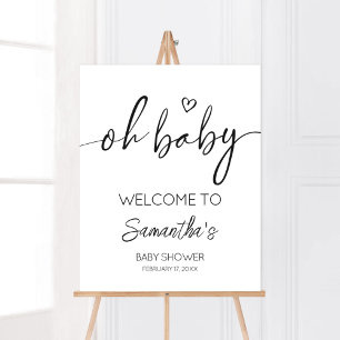 Minimalist Black and White Welcome Poster