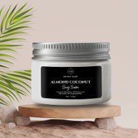 Minimalist Black Body Butter Cosmetic Logo Product