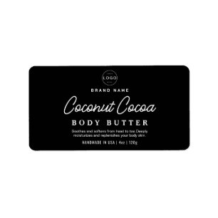 Minimalist Black Body Scrub Cosmetic Jar Product L Label